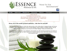 Tablet Screenshot of essencemassageandspa.com